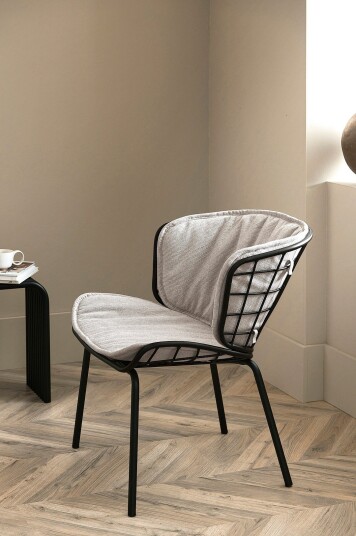 Ellos Home Loungestol Net med pute Svart Ellos Home Loungestol Net med pute Svart