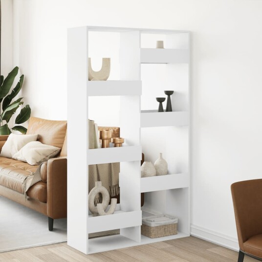 Romdeler hvit 100x33x175 cm konstruert tre