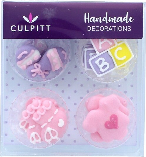Culpitt Spiselig Kakepynt Baby Rosa Pk/12 Culpitt Spiselig Kakepynt Baby Rosa Pk/12