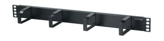 Deltaco 19" Kabelpanel 1U med Sort Finish for Rackmontering