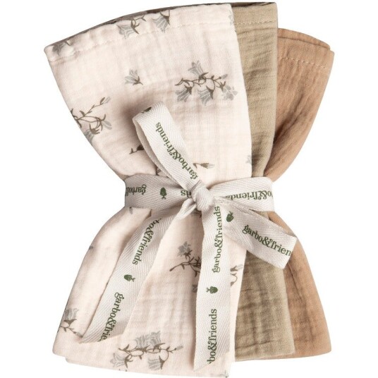Garbo & Friends Bluebell Muslin Gulpekluter 3 pk 40X40 cm Garbo & Friends Bluebell Muslin Gulpekluter 3 pk 40X40 cm