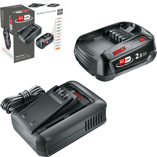Bosch Batterisett 18V 2.5Ah M/Lader AL18V-44 Bosch Batterisett 18V 2.5Ah M/Lader AL18V-44