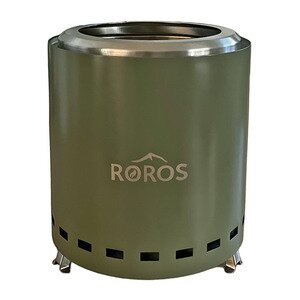 Røros Bålpanne mini rentbrennende keramisk rustfritt stål grønn