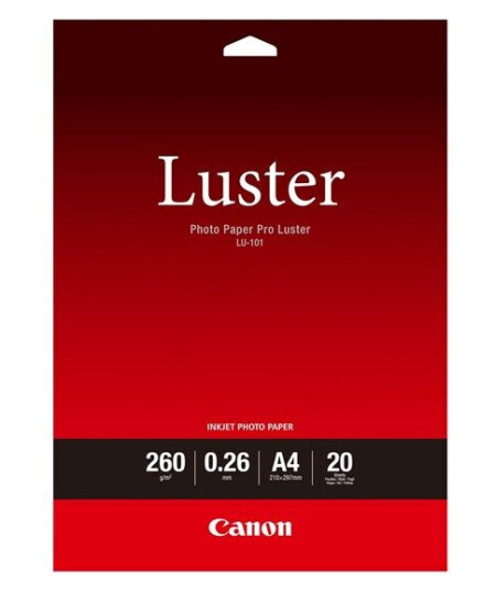 Canon Paper LU-101 / 6211B006 Pro Luster A4 - 20 sheets Canon Paper LU-101 / 6211B006 Pro Luster A4 - 20 sheets