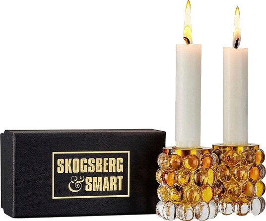 Skogsberg&Smart Lysestake Hurricane Boule Petite 2 pakning Orange Skogsberg&Smart Lysestake Hurricane Boule Petite 2 pakning Orange