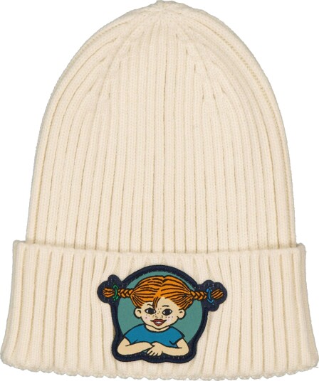 Geggamoja Pippi Langstrømpe Strikket Lue, Beige, 48-50
