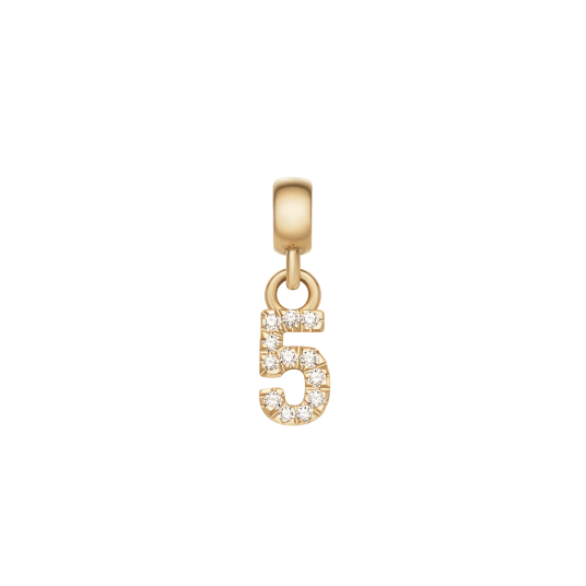 Daniel Wellington DW Charm Number 5 Gold
