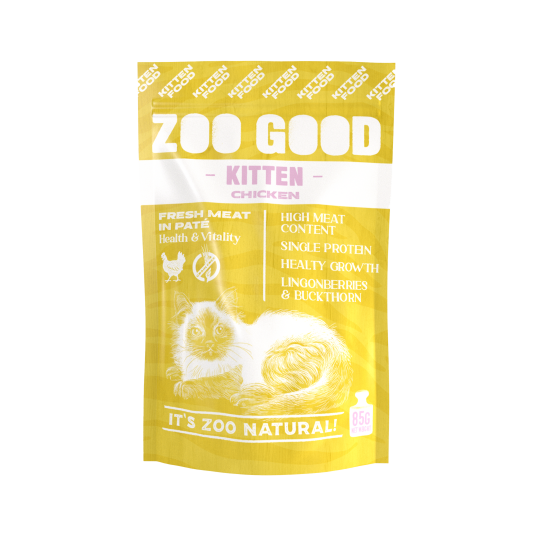 ZOO GOOD Katt Kattemat Våtfôr med Kylling 85g Pose ZOO GOOD Katt Kattemat Våtfôr med Kylling 85g Pose