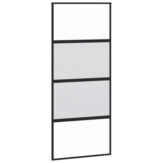 Svart 90x205cm Herdet Glass Svart 90x205cm Herdet Glass