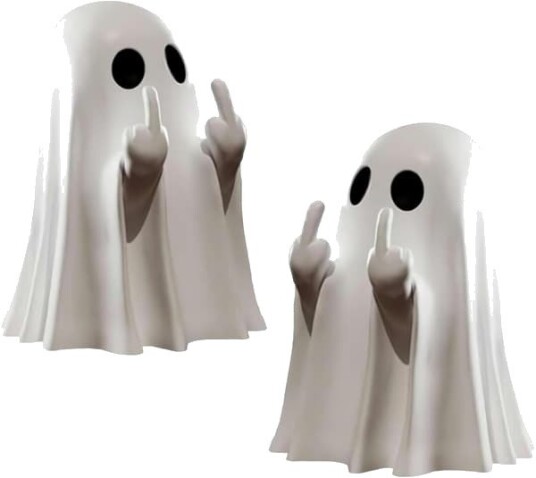 Halloween Langfinger-Spøkelsesfigurer 2 stk