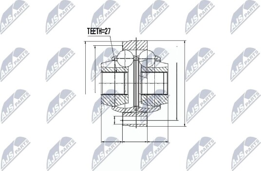 Nty Drivknute drivaksel NTY NPW TY 053
