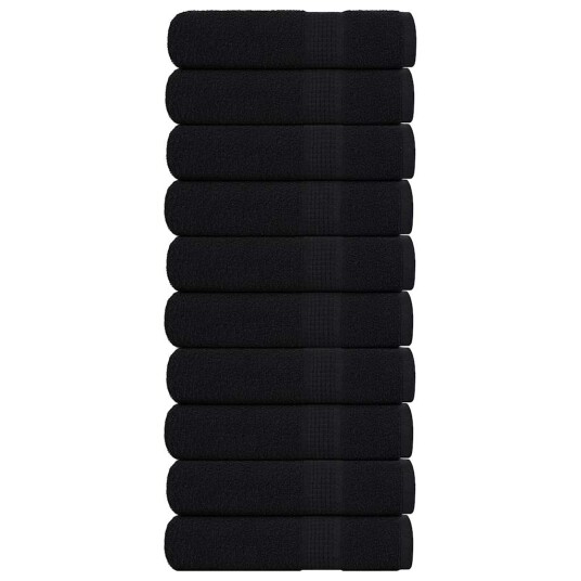  Dusjhåndklær FROGN 10 stk svart 70x140 cm 360 gsm