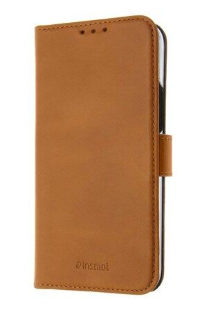 Insmat Exclusive Flip Cover for Samsung Galaxy A20e - Ekte Skinn, Sort