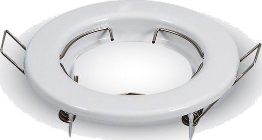 V Tac 2stk MR16 eller GU10 Downlight kit Uten lyskilde blank hvit Hull: Ø6,5 cm Mål: Ø8 cm Sokkel : GU10