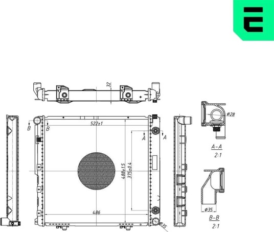 ERA 673506 Radiator motorkjøling