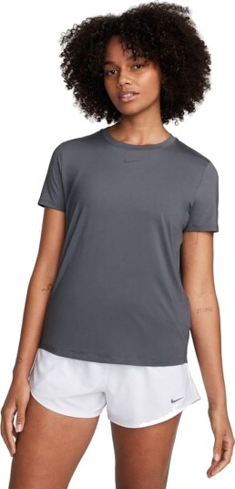 Nike W One Classic Dri Fit SS Top Padel og tennis T skjorte dame Grå XL
