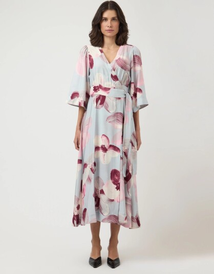 YAS Yasmarga 3/4 Wrap Long Dress S.   Show   Multi/patterned   34