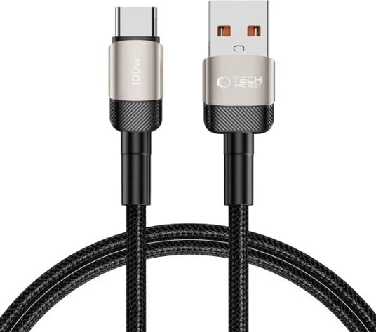 Tech Protect UltraBoost Evo USB C USB A 100W 1m titanium Tech Protect UltraBoost Evo USB C USB A 100W 1m titanium