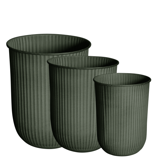 Out Stripe Krukker 3 pk Grønn Out Stripe Krukker 3 pk Grønn