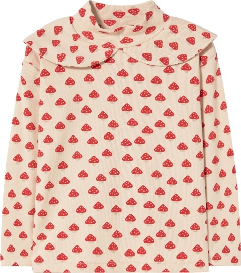 Tiny Cottons Genser Rib Mini Sopp Ivory Tiny Cottons 4 år (104) Genser Beige Rød