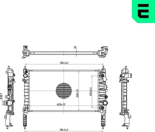 ERA 673193 Radiator motorkjøling