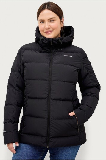 Áhkká Dun jakke Down Jacket w Hood Svart Áhkká Dun jakke Down Jacket w Hood Svart