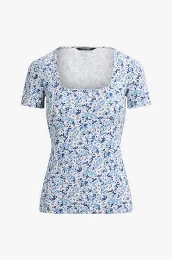 Lauren Ralph Lauren Topp Ctn Elstaine Jrsy knt Hvit