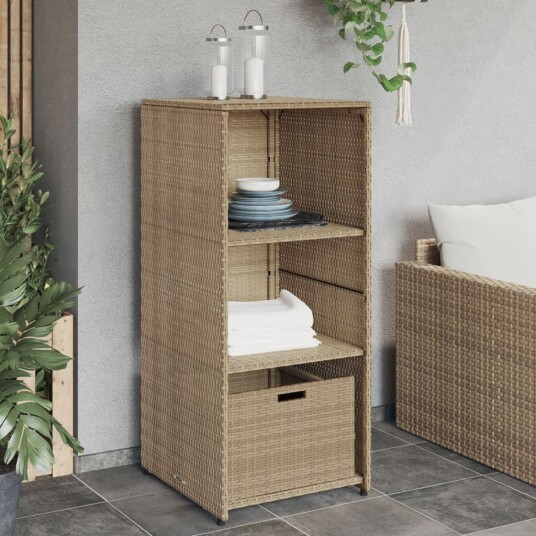 Putekasse beige 50x55x115 cm polyrotting 365550