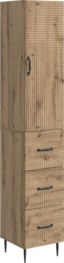 vidaXL Skapsett 2 pcs Artisan eik 33 x 34,5 x 90 cm Konstruert tre