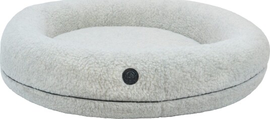 Canelana Rund Hundeseng 100% Ull Medium Lys Grå-Beige