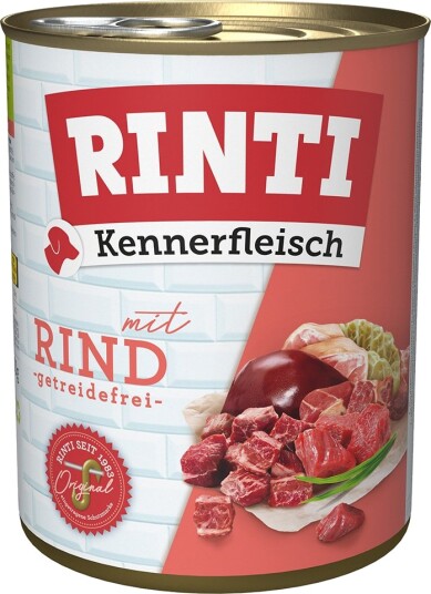 Rinti Våtfôr Kennerkjøtt Okse 12 X 800 G