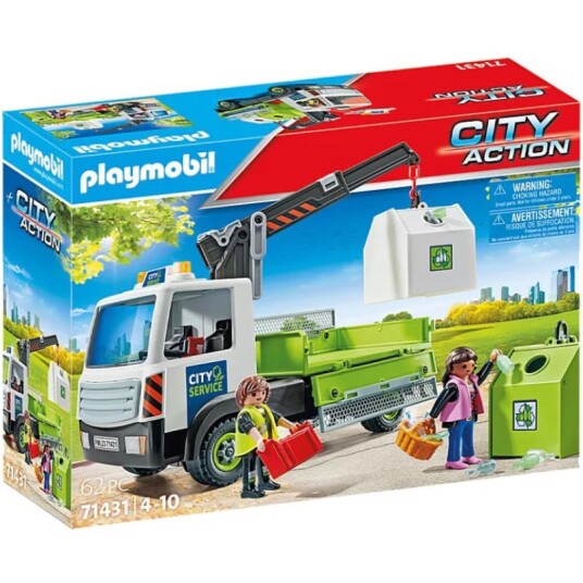 Playmobil City Action Glass Bin Collection Service 71431