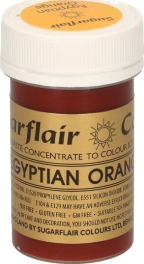 Sugarflair Pastafarge Egyptian Orange 25g | Slikkepott.No