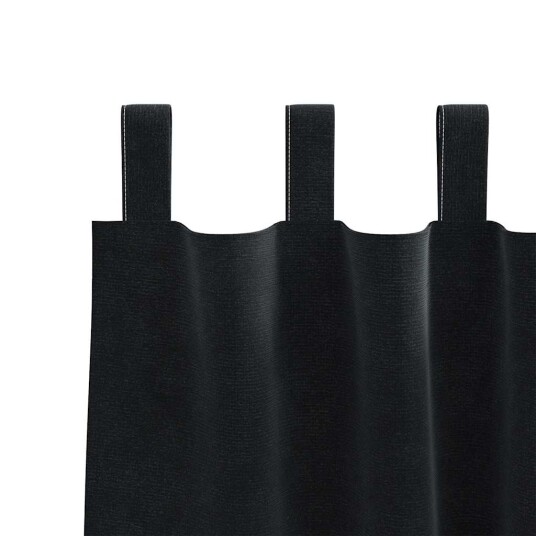  Gardiner med gardiner 2 pcs Svart 140 x 225 cm Fløyel