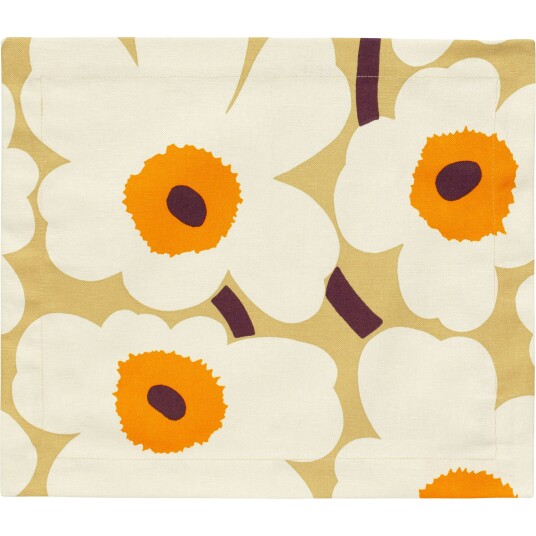 Marimekko Pieni Unikko Spisebrikke 35x40 cm Cream / Caramel / Warm Orange