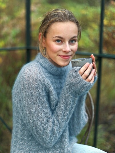 SINA genser lys petrol SINA genser lys petrol
