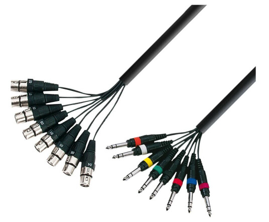 Adam Hall 8 X Xlr Hunn Til 8 X 6.3 Mm Jack Stereo 3 M