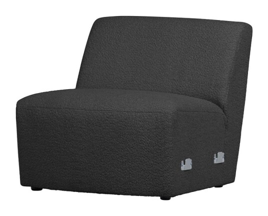 WOOOD Coco 1-pers. Modul, Mørkegrå Bouclé Unoliving WOOOD Coco 1-pers. Modul, Mørkegrå Bouclé Unoliving