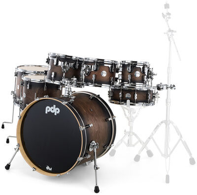 DW PDP CM7 Rock Satin Charcoal B.