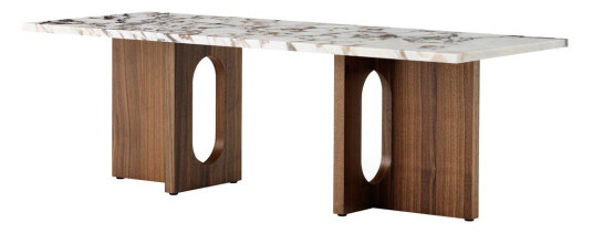 Audo Copenhagen Androgyne Loungebord Walnut-Calacatta viola