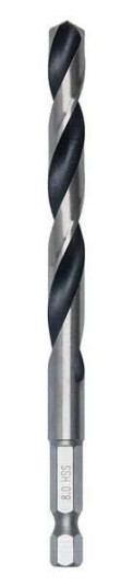 Bosch HSS PointTeQ Metallbor 8 mm med Heksagonal Feste - 5 Stk., 117 mm