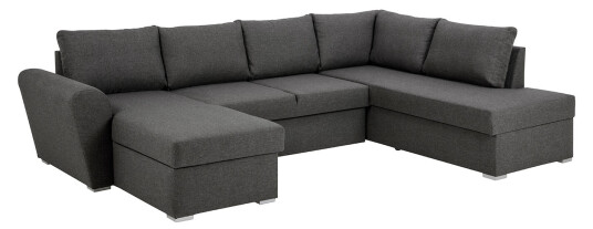 Stan sovesofa med sjeselong, venstre, grå.