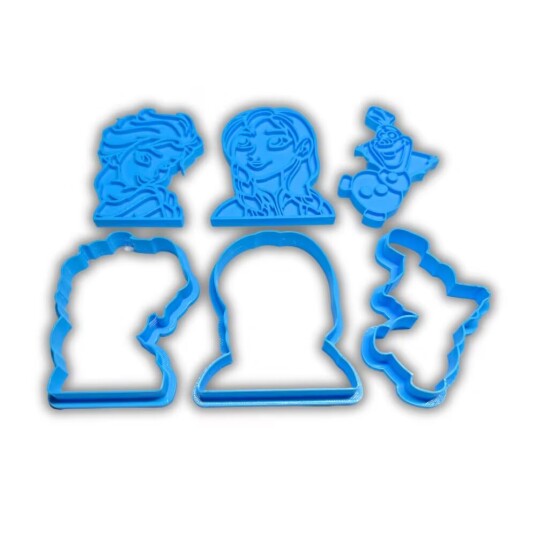 Cherrysc Elsa Anna Olaf Frozen cookie cutter kontur og avtrykk