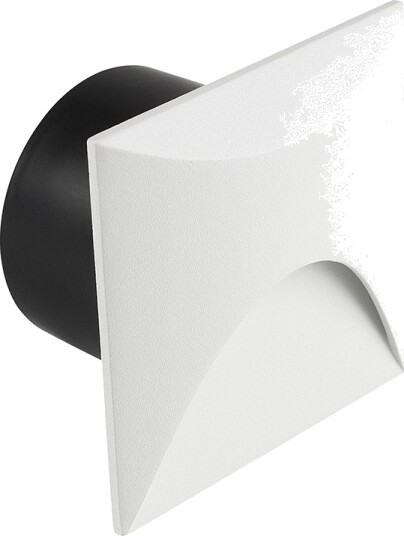 V Tac 3W LED innfelt spot for trapper kvadratisk   IP65 hvit 3000K   Kulør : Varm