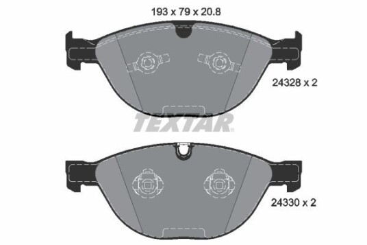 Bremseklosser TEXTAR 2432801