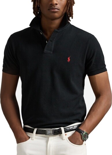 Ralph Lauren Custom slim fit mesh polo shirt XS sort herre