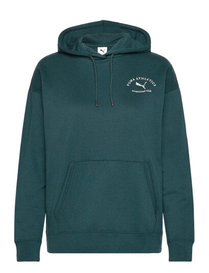 PUMA Puma Class Relaxed Hoodie Fl - Green - XS