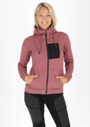 Swedemount Trondheim Stretch Full Zip Hood W Dusty Rose Melange 38 Hoodies