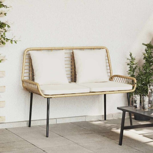 Hagebenk Svart Antrasitt 109 x 63 x 83 cm Poly rattan stål