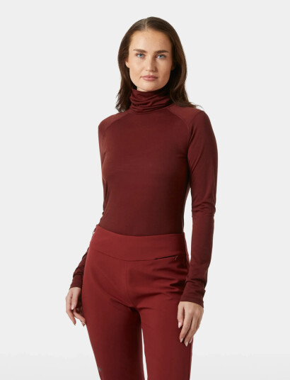 Helly Hansen W Hh Durawool High Neck Ls - Red - S Helly Hansen W Hh Durawool High Neck Ls - Red - S